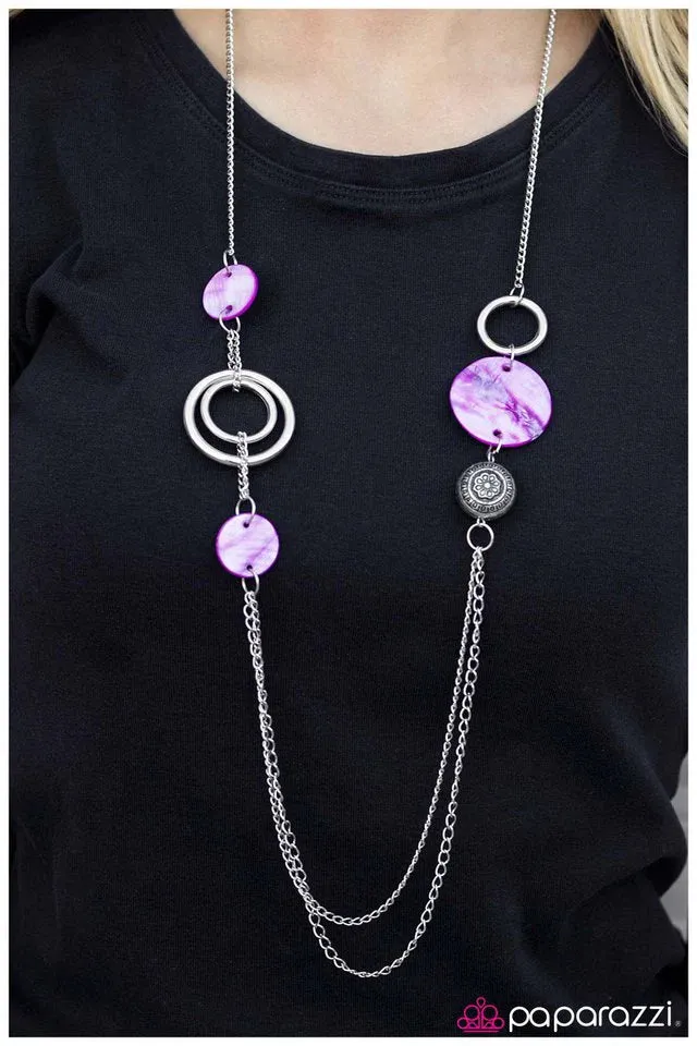 Paparazzi Necklace ~ Sink or Swim - Purple