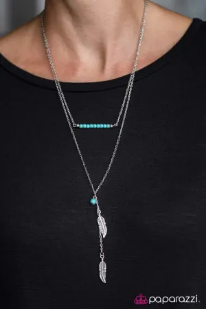 Paparazzi Necklace ~ Sky Ride - Blue