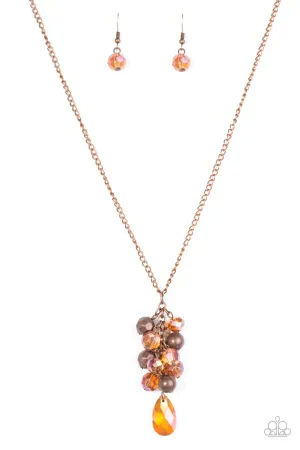 Paparazzi Necklace ~ Somewhere Over the GLITTER Rainbow - Copper