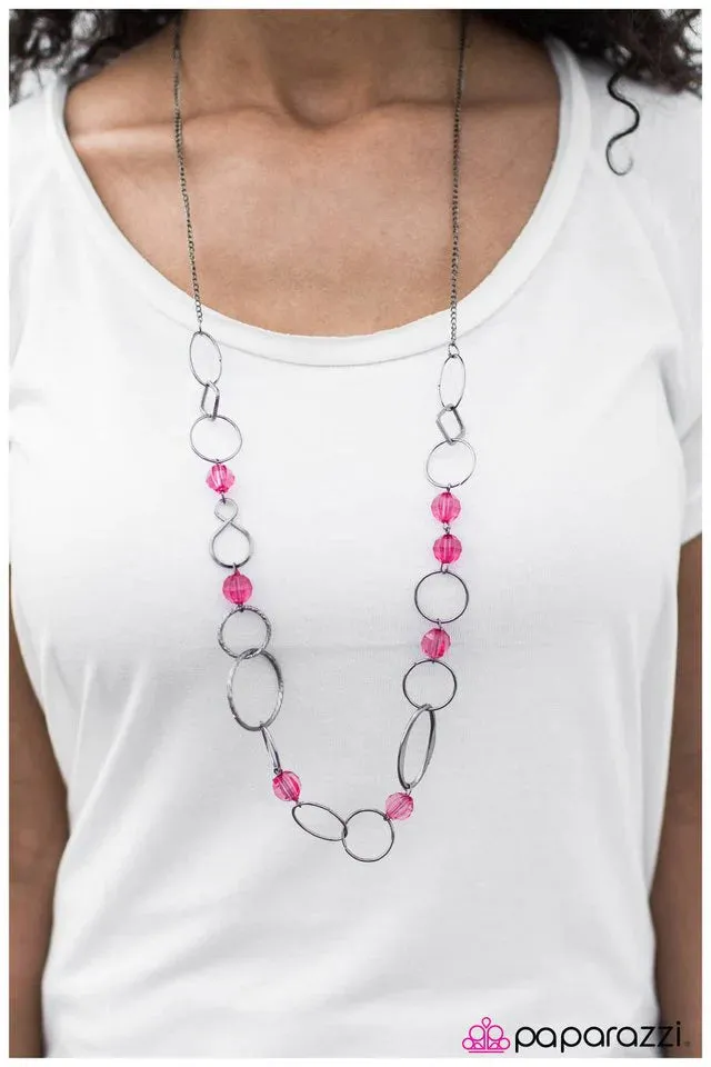 Paparazzi Necklace ~ Today Is A New Day - Pink