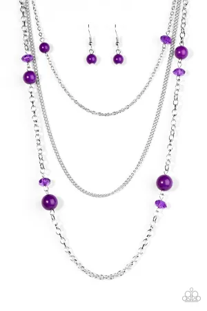 Paparazzi Necklace ~ Triple Tango - Purple