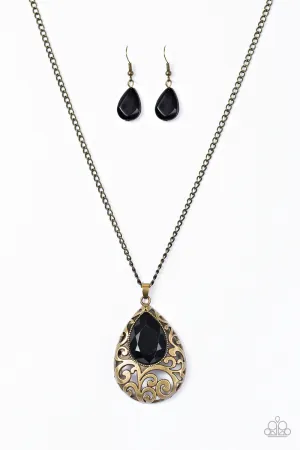 Paparazzi Necklace ~ Voguish Vanity - Brass