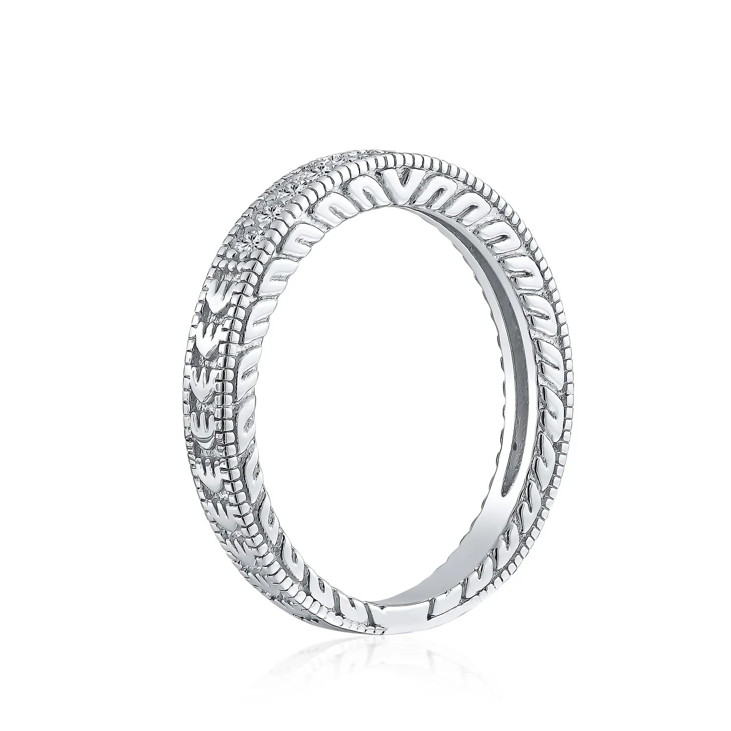 Pave CZ Cubic Zirconia Cocktail Statement Ring in .925 Sterling Silver