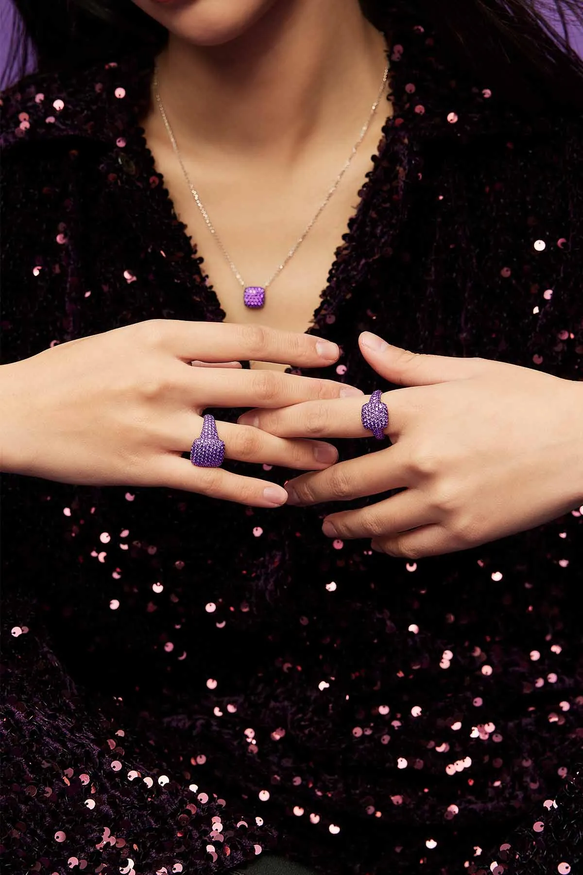 Purple Square Ring