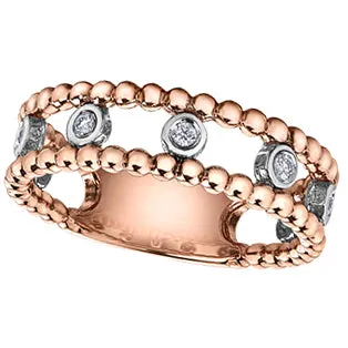 " LUNA" ROSE GOLD DIAMOND BAND