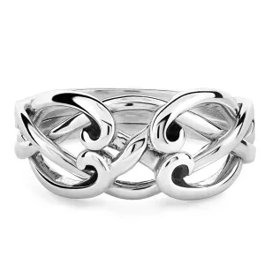 Retired LADIES 4 band STERLING SILVER Celtic Puzzle Ring 4CSL