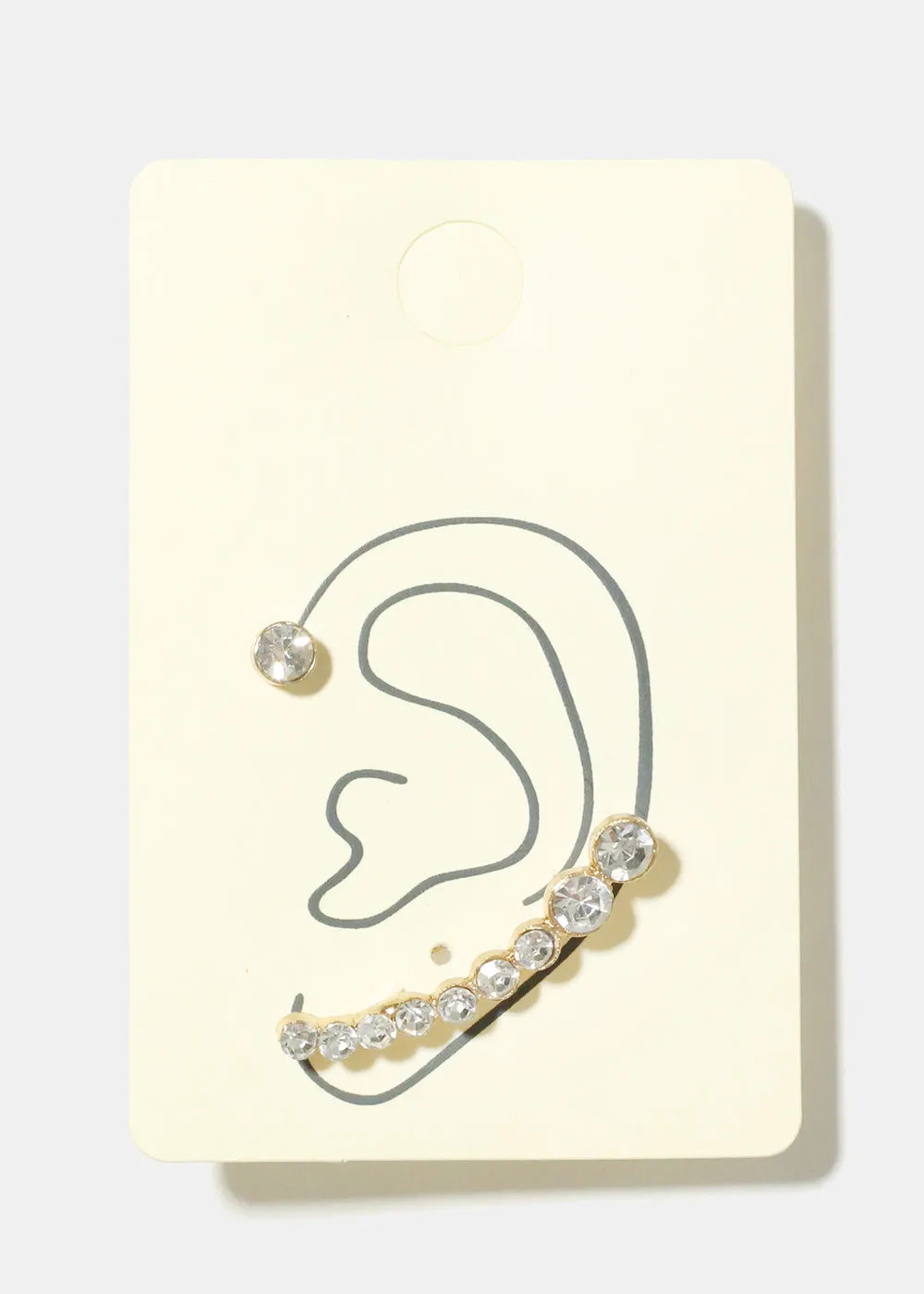 Rhinestone Ear Cuff Set