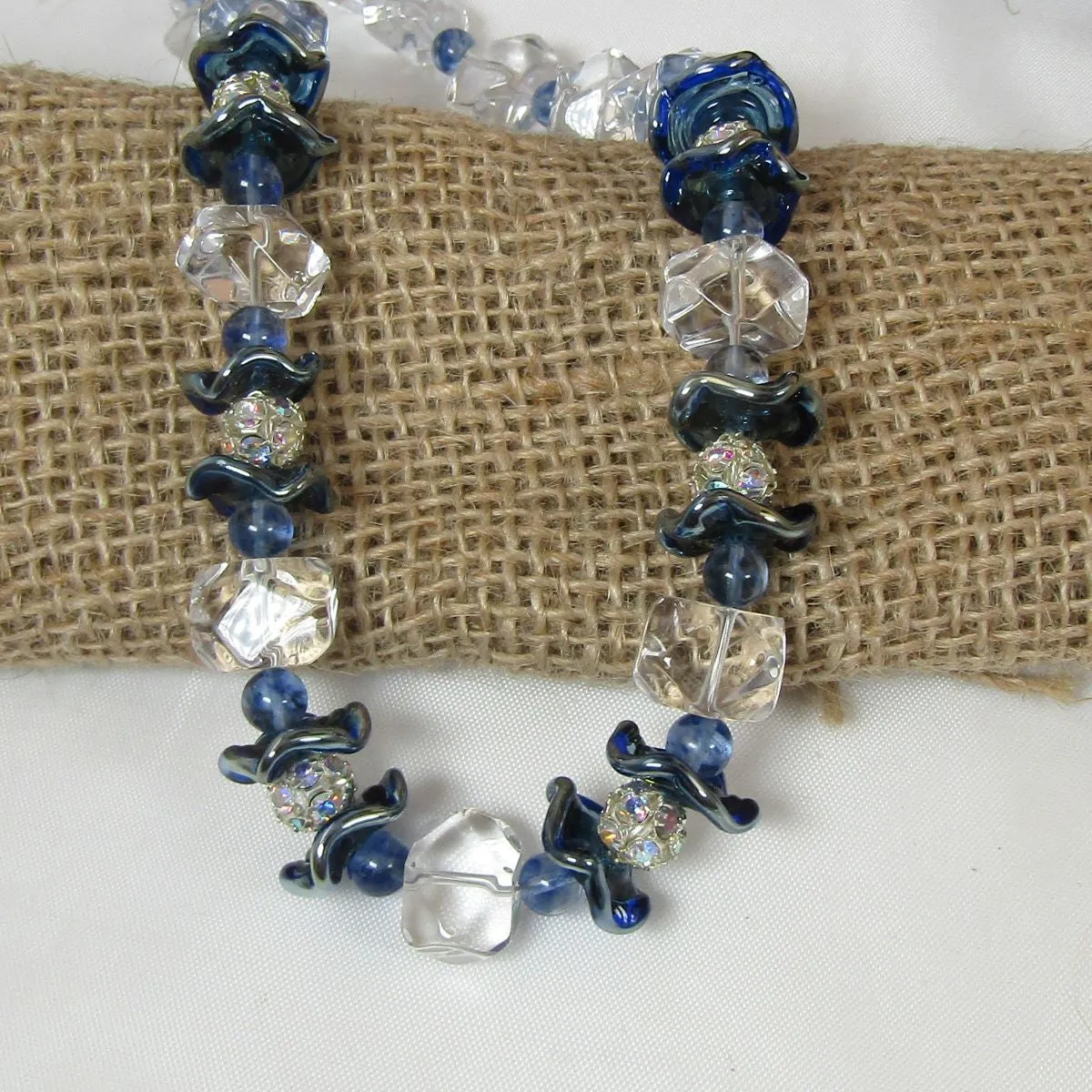 Rock Crystal Quartz Gemstone Bead Necklace