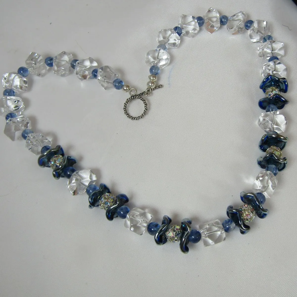 Rock Crystal Quartz Gemstone Bead Necklace