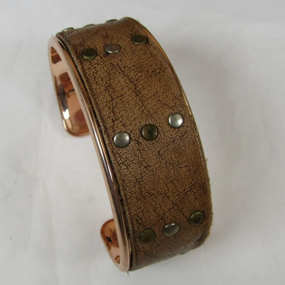 Rose Gold Cuff Bracelet Leather Insert