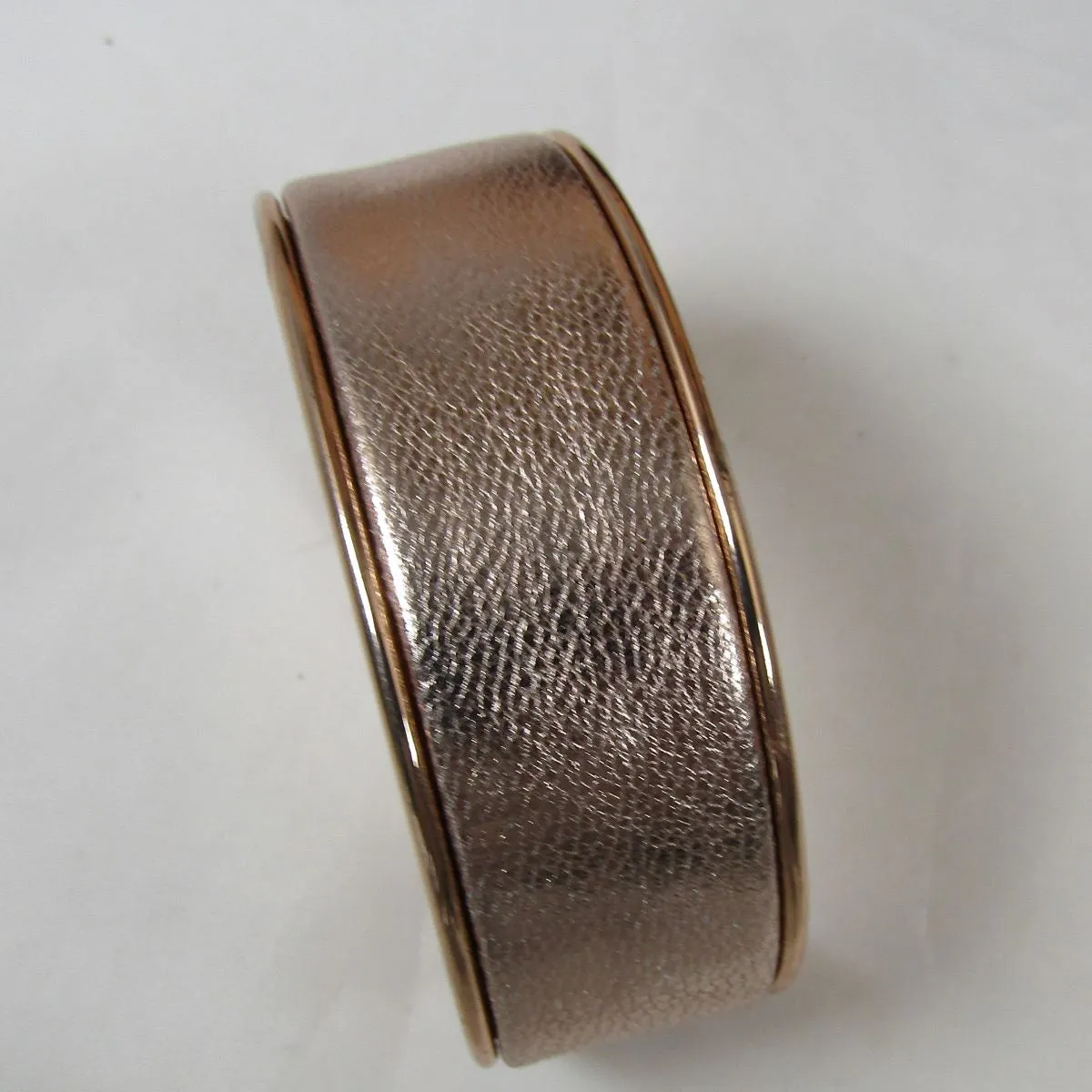 Rose Gold Cuff Bracelet Leather Insert