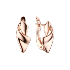 Rose Gold elegant twisted ribbon earrings