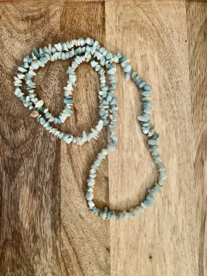 Semi Precious Long Beaded Necklace