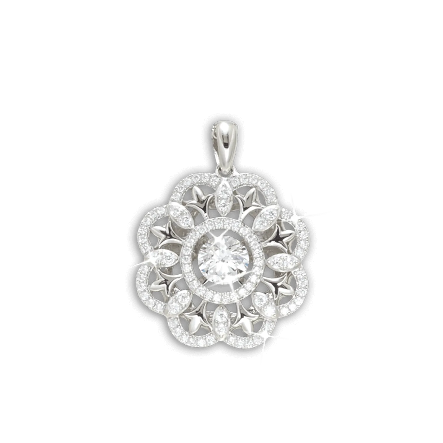 Shimmering Flower Pendant