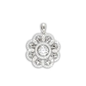 Shimmering Flower Pendant