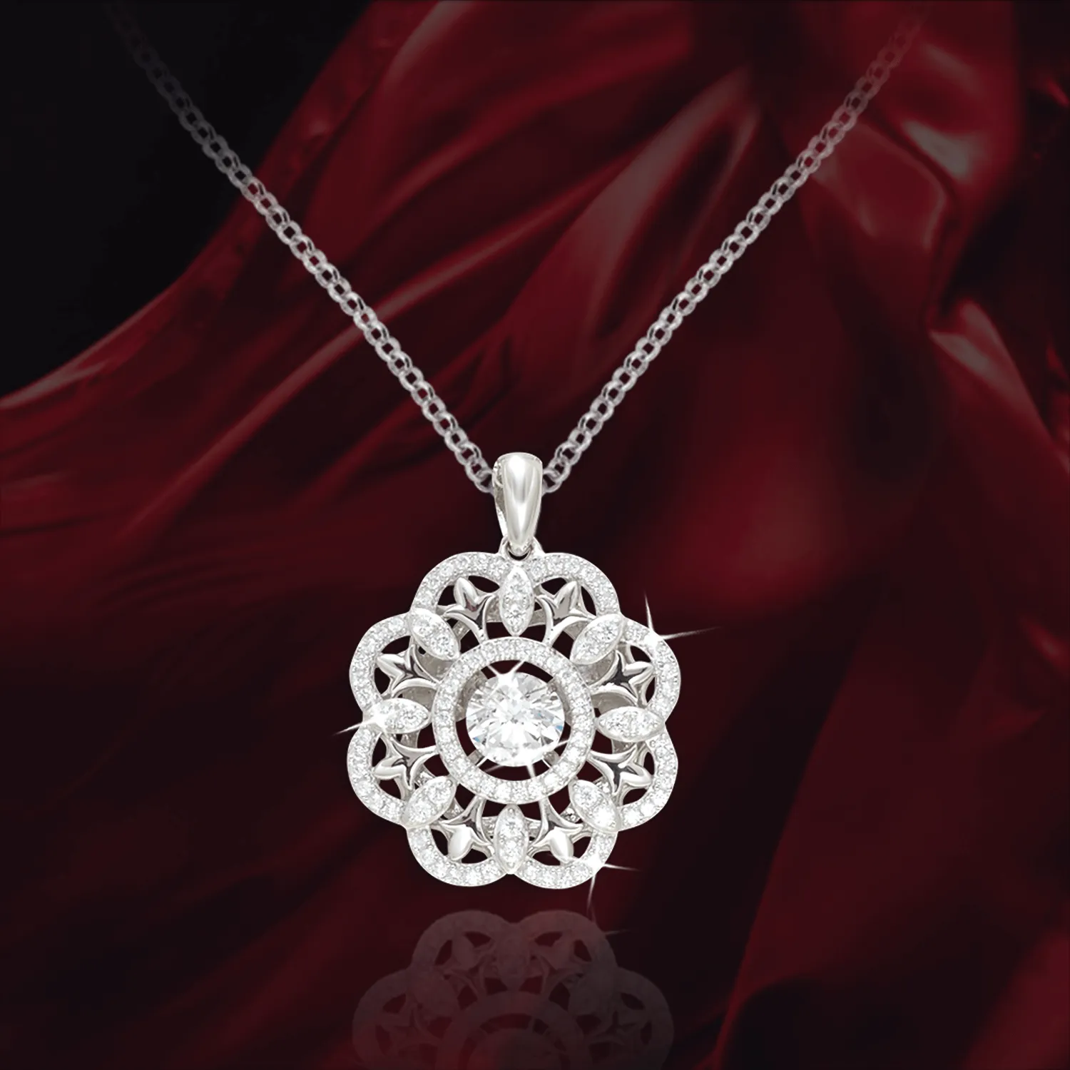 Shimmering Flower Pendant