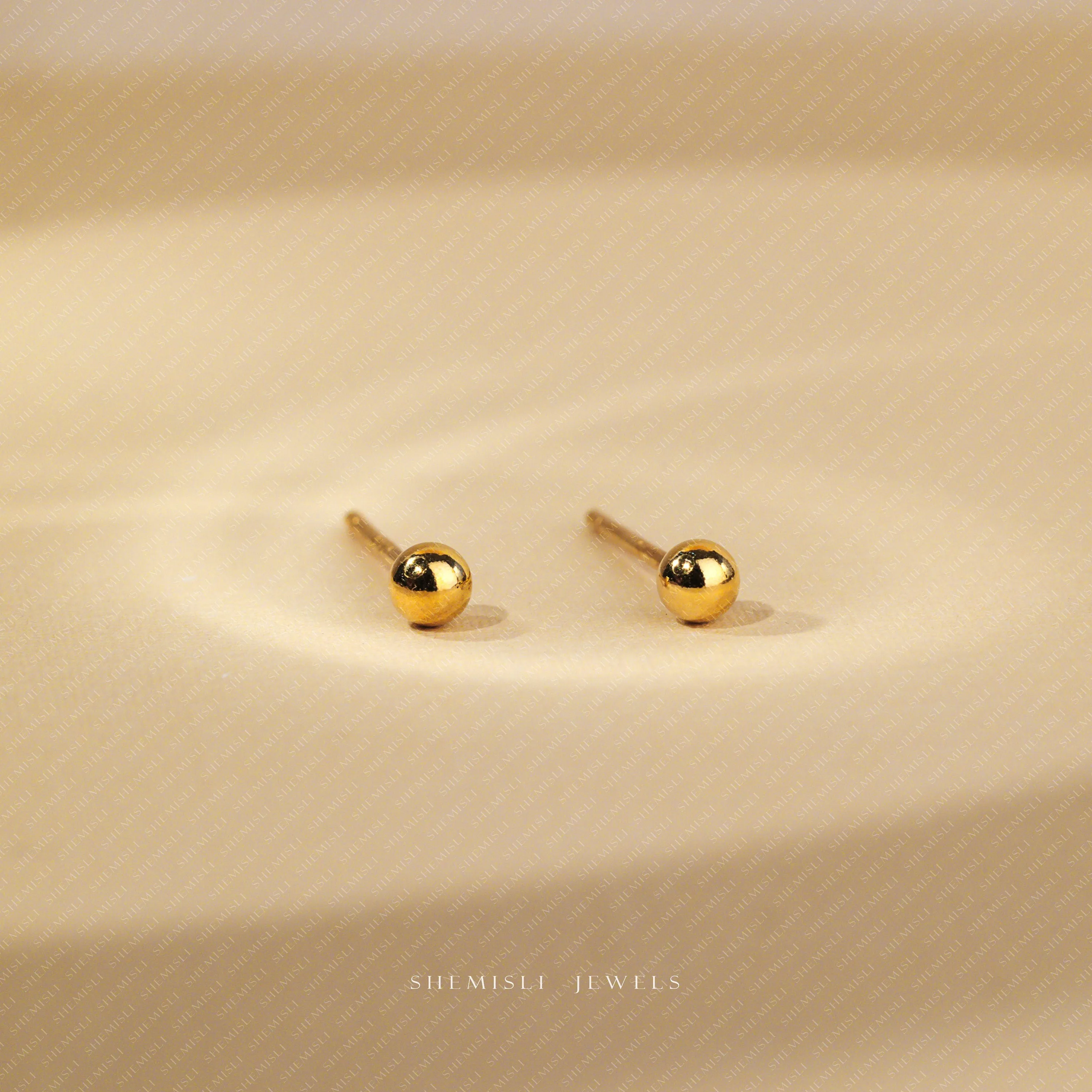 Shiny Ball Studs Earrings, 2, 2.5, 3mm Unisex, Gold, Silver SS201, SS001, SS002 Butterfly End, SS845, SS846, SS847 Screw Ball End (Type A)