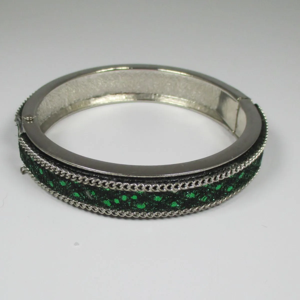 Silver Bangle Bracelet Leather Insert