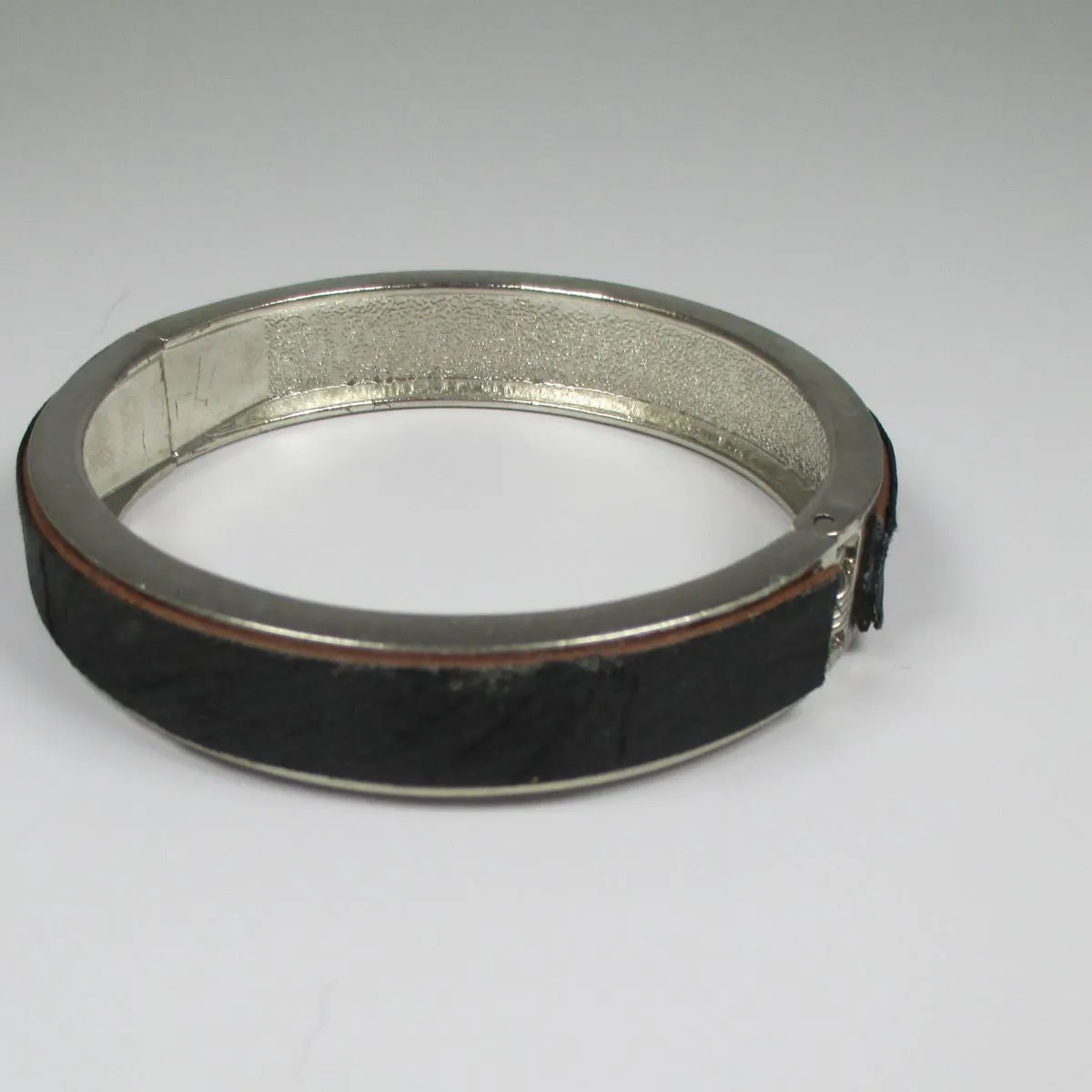 Silver Bangle Bracelet Leather Insert