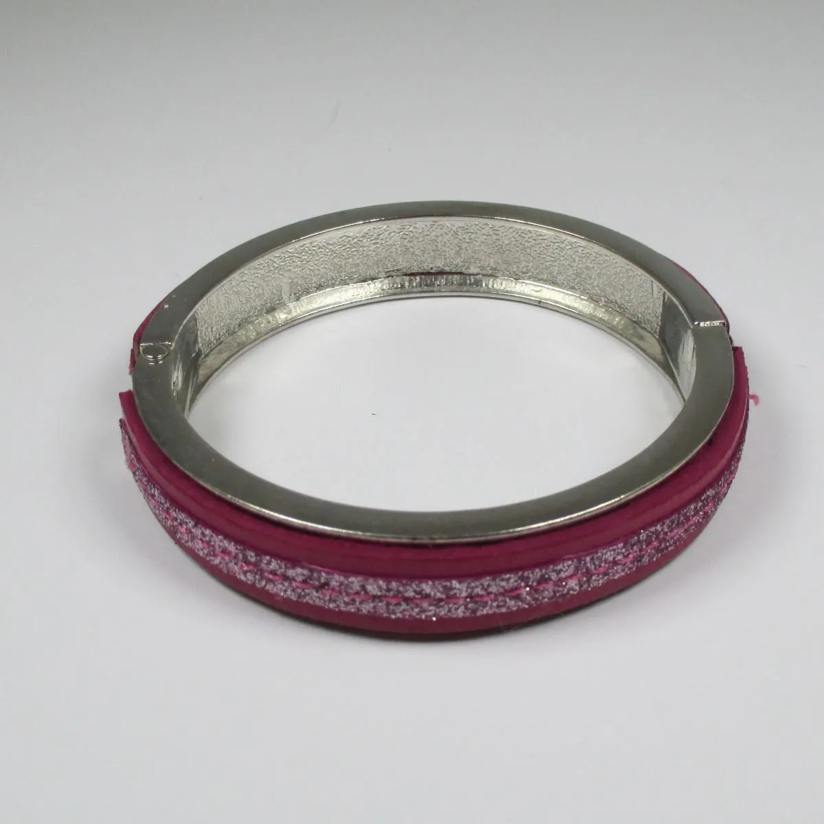 Silver Bangle Bracelet Leather Insert