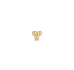 Single 14K Gold Trio Stud