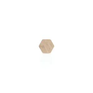 Single Hexagon Rose Gold Sterling Silver Studs