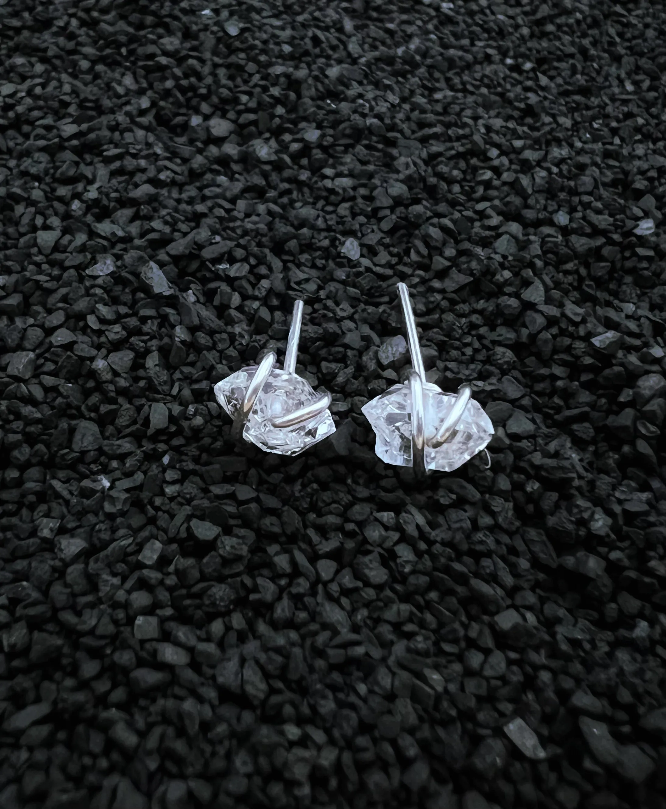 Sterling Silver Herkimer Diamond Earring Studs