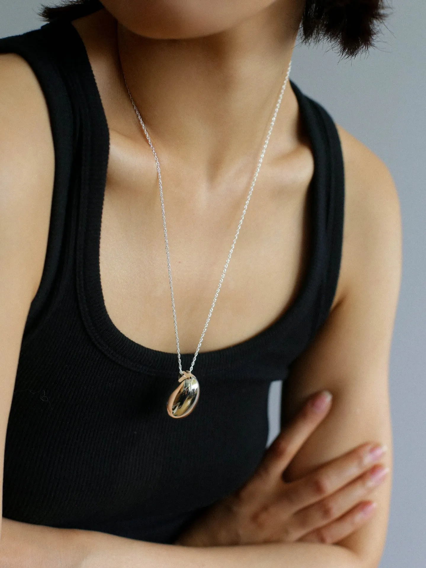 Stylish Large Water Drop Pendant Necklace