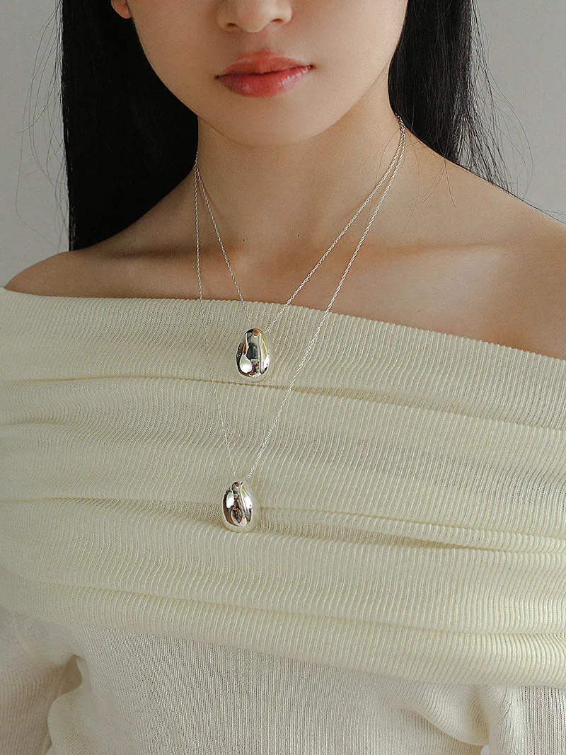 Stylish Large Water Drop Pendant Necklace