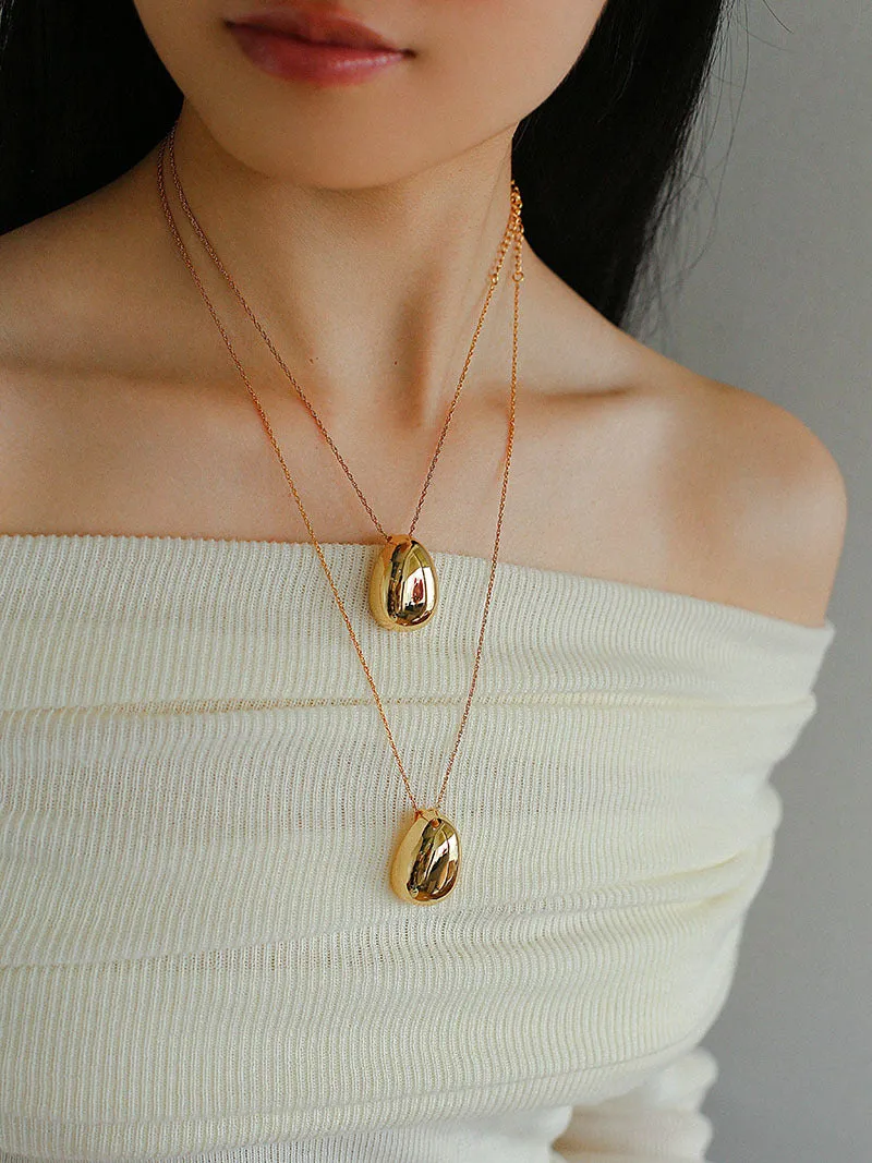 Stylish Large Water Drop Pendant Necklace