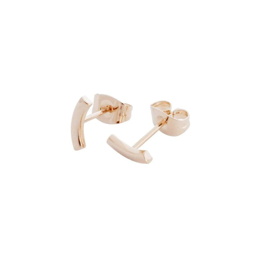 Tiny Arc Stud Earrings - Final Sale