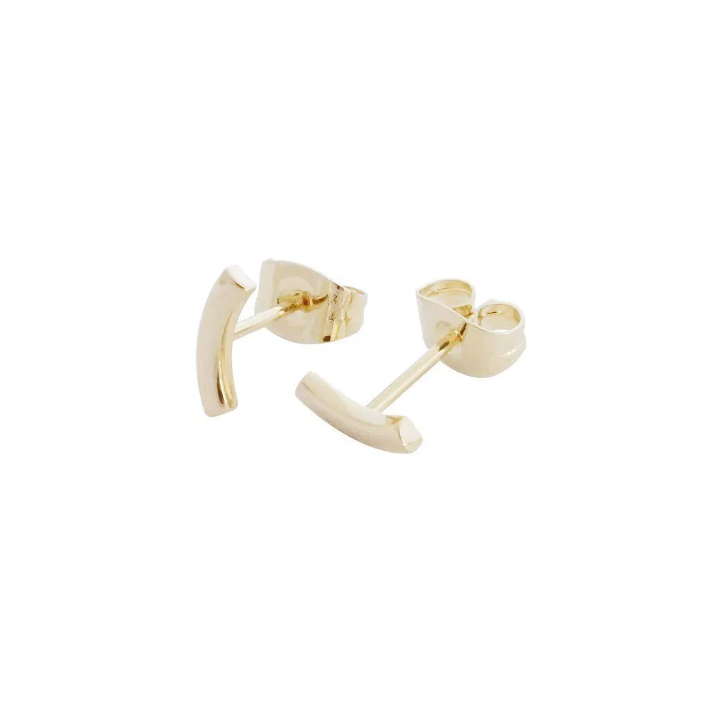 Tiny Arc Stud Earrings - Final Sale