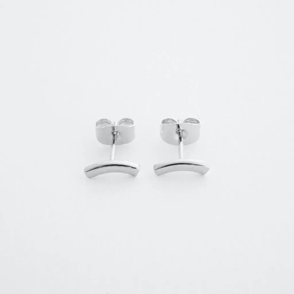 Tiny Arc Stud Earrings - Final Sale