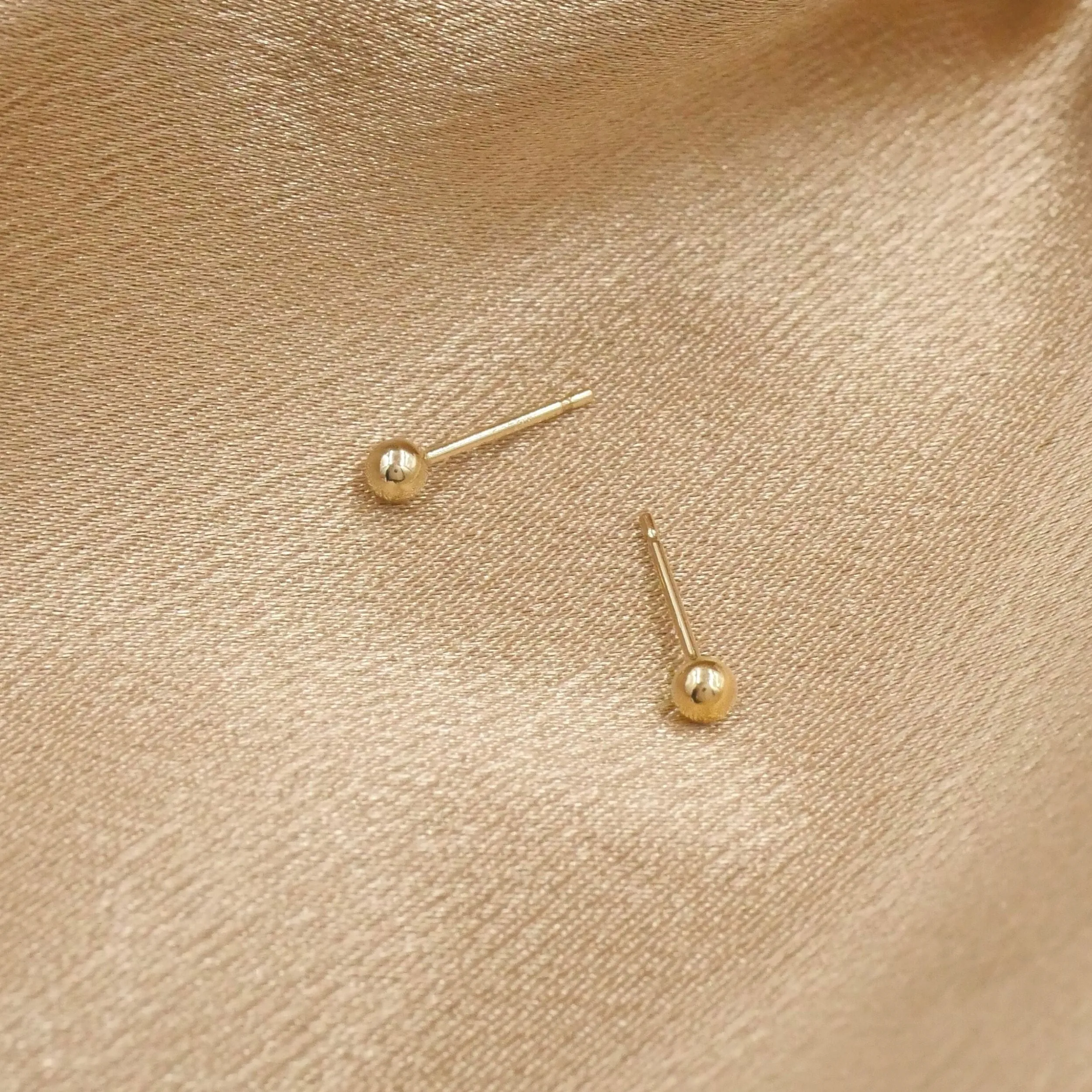 Tiny Gold Ball Studs