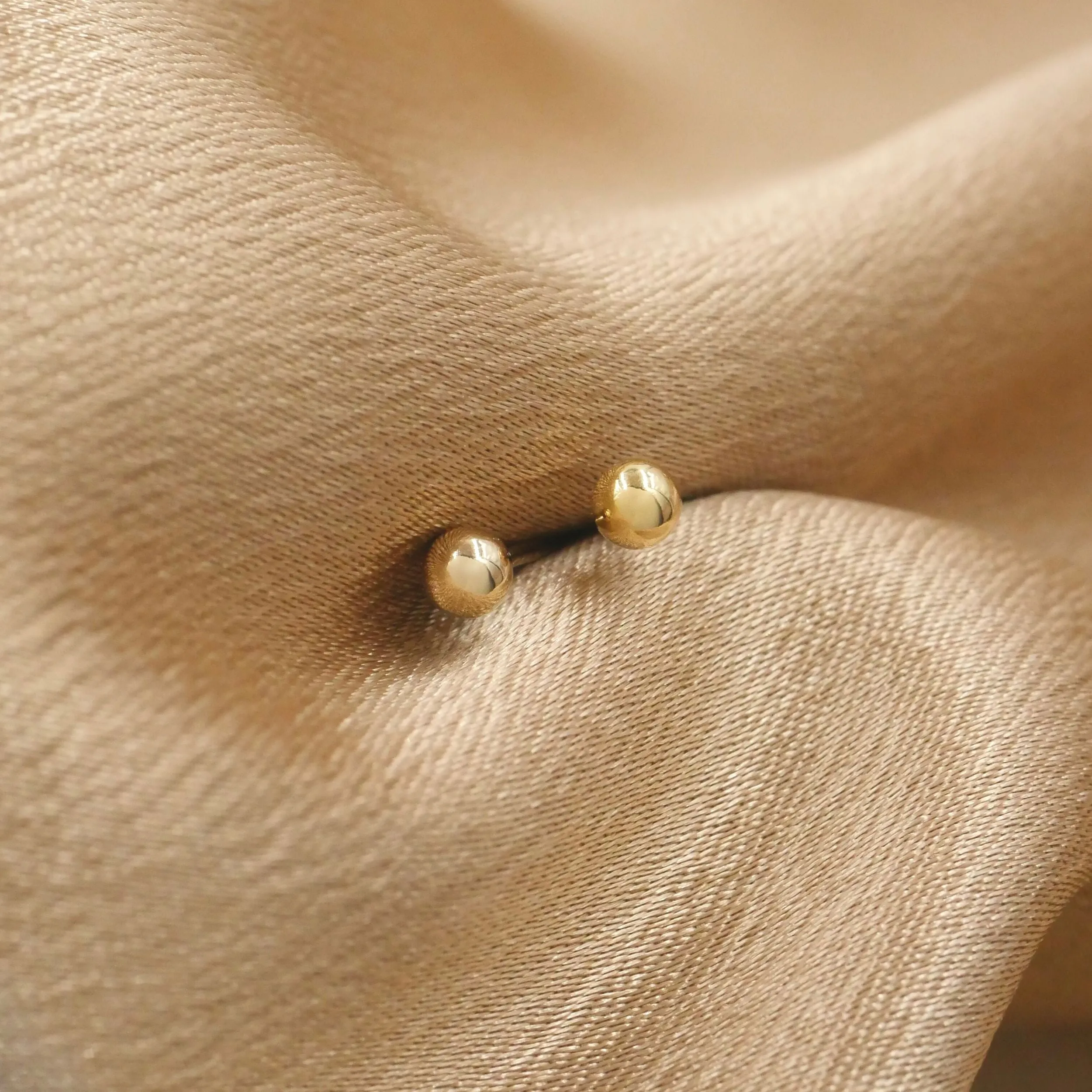 Tiny Gold Ball Studs