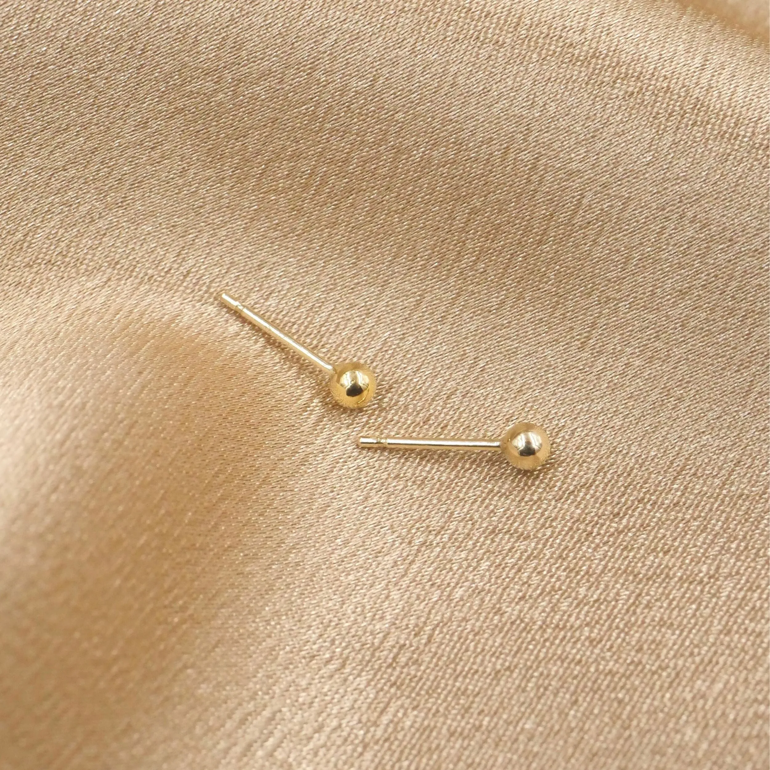 Tiny Gold Ball Studs