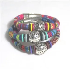 Trio of Cotton Cord Vegan Cuff Bracelet