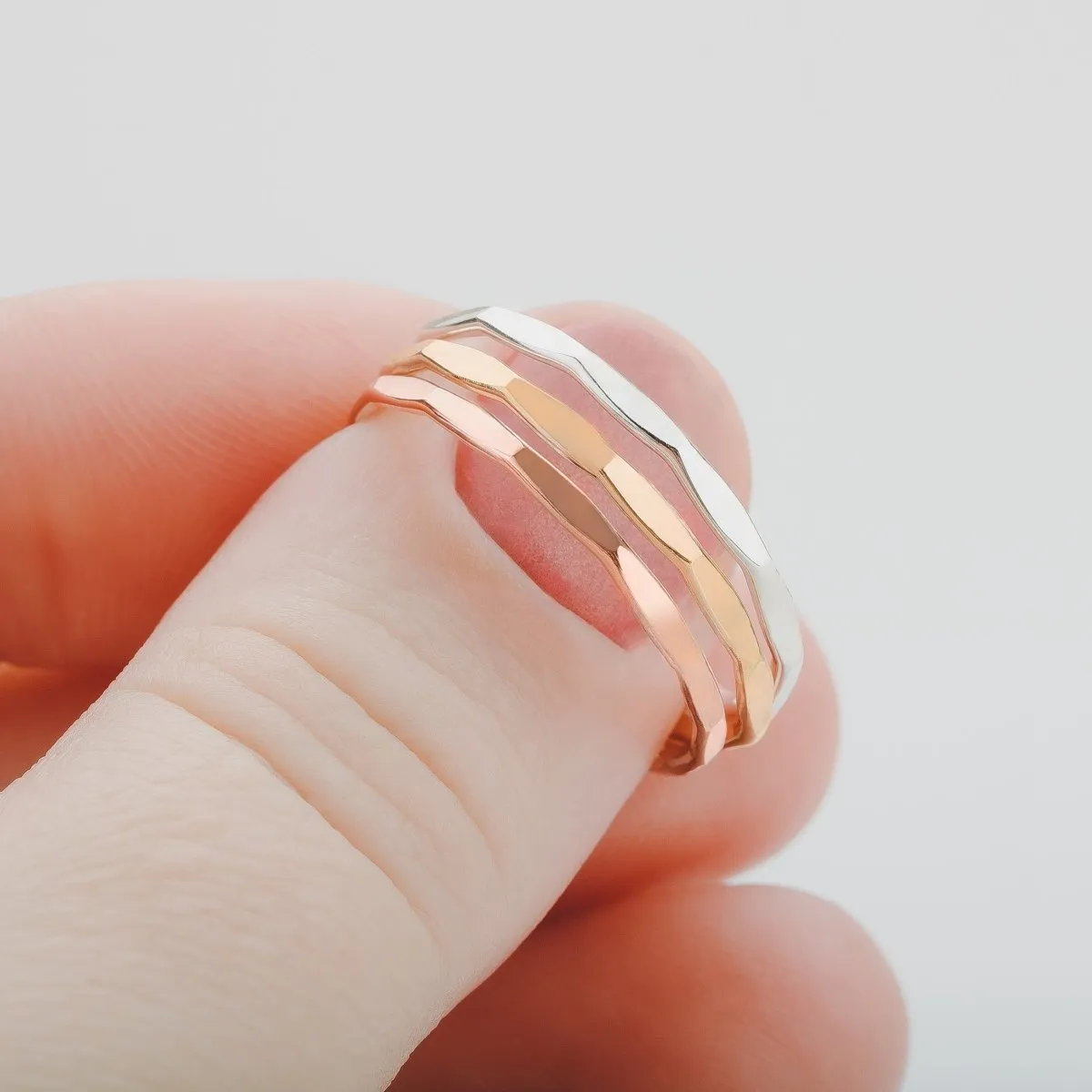 Trio of Mirror Stacking Rings