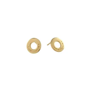 Von Treskow Yg Plated Von Treskow Disc Stud Earrings- Gold