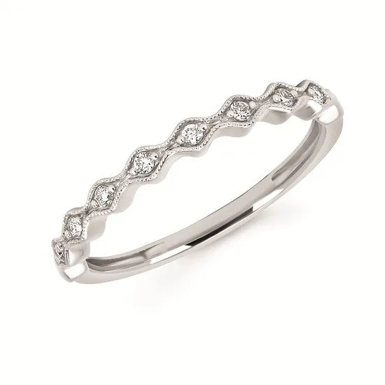 White Gold  Diamond  Fashion Band