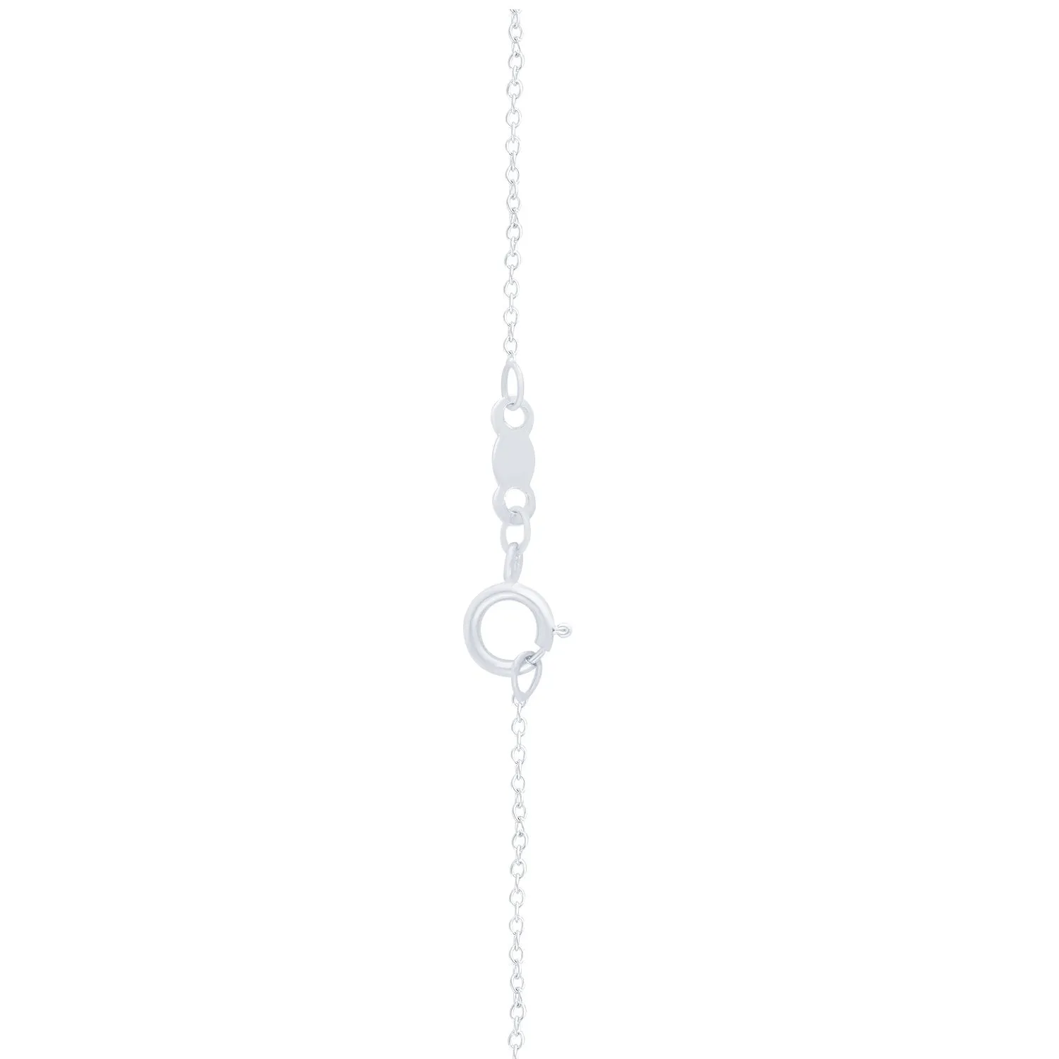 White Gold Sapphire & Diamond Infinite Pendant