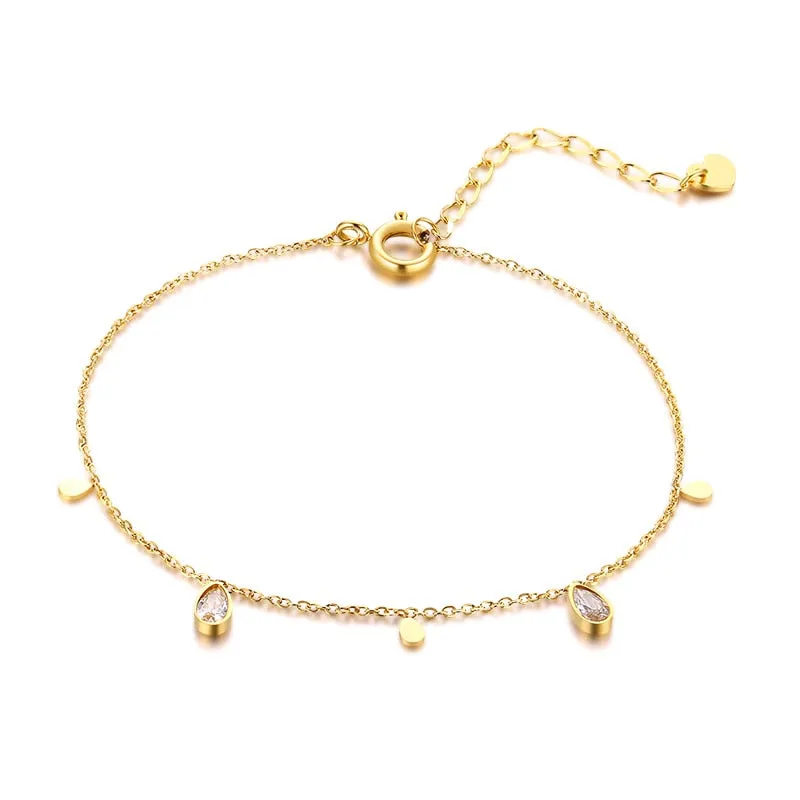 Women Ultra Thin Chain Link Cross Bracelet