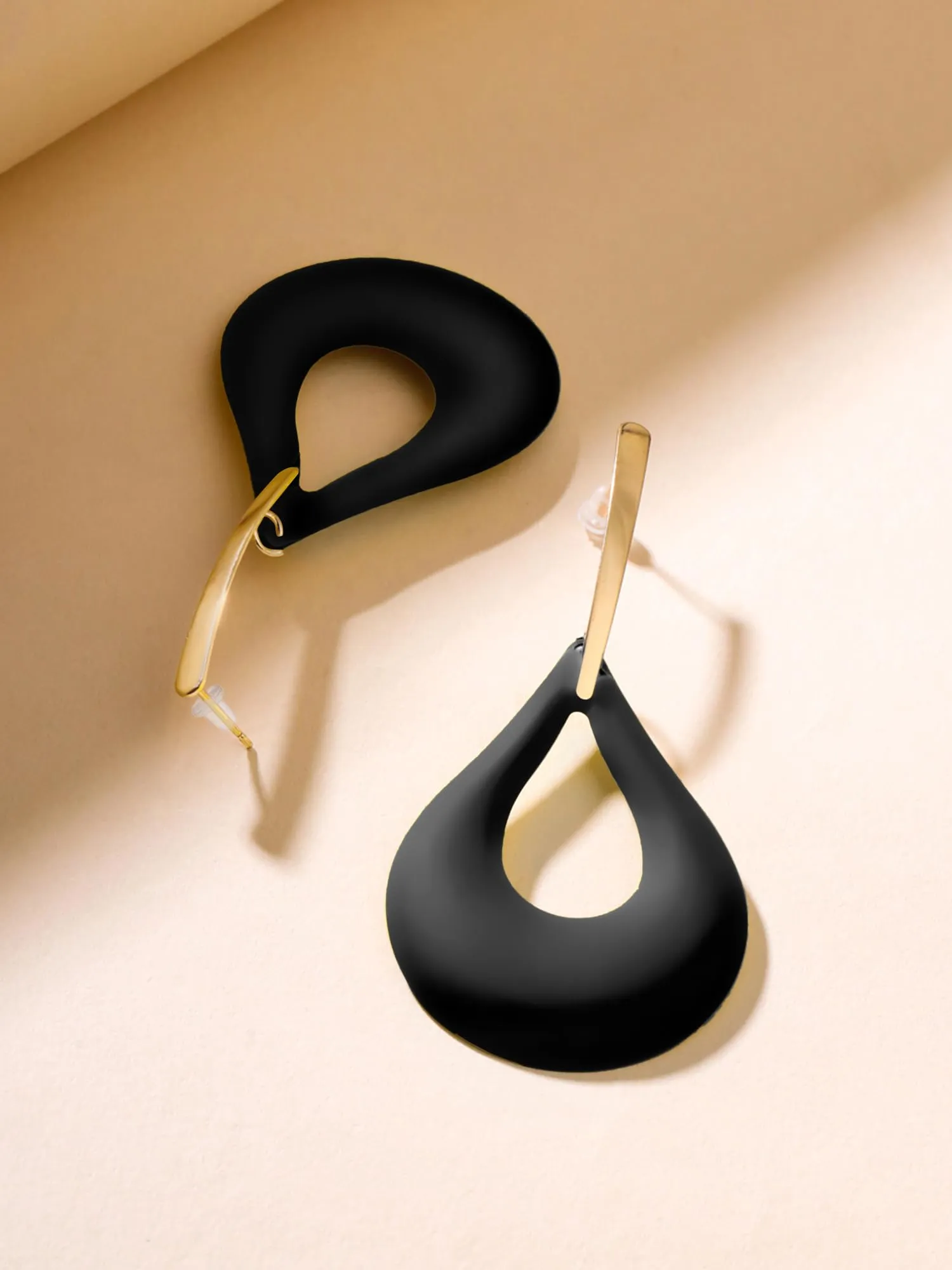 Yellow Chimes Long Drop Earrings for Women Girls | Fashion Golden Women Earrings | Gold Plated Black Drop Long Earrings for Women | Birthday Gift for Girls Anniversary Gift for Wife